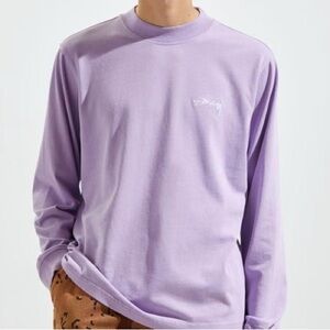 Stussy purple mock neck